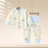 Conjunto de Ropa de Otoño para Bebé con Pantalones Largos, Protección Alta en la Barriga, Ropa Interior de Algodón Puro para Niños, Ropa Interior Básica para Bebé, Ropa para Casa, Pijamas de Primavera y Otoño