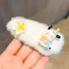 Gatito de Peluche Clip de Ruptura Lindo Corazón Girly Clip Grande BB Clip Estudiante Dulce Clip Lateral Flequillo Pinza para el Cabello