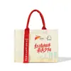Bolsa de Lona Portátil com Logo Personalizado de Alta Qualidade, Fita Tridimensional, Bolsa de Lona para Presente, Exposição, Escola, Impressão Personalizada para Empresas