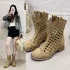 Botas de caña media Merrell para mujer, estilo celebridad de internet, colección Otoño/Invierno 2026, estilo páramo, slip-on, botas de jinete, botas de moda