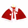 Xmas moda feminina xale veludo dourado pelúcia curta roupa de Natal capa beleza crianças suprimentos de roupa de Natal adulto