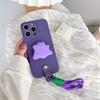 Suporte Criativo de Monstro para Capa de Celular iPhone15promax Apple 14 Fofo 13 Portátil 12 Feminino 16