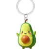 Accesorios decorativos de aguacate transfronterizos, dijes planos para bolsa de acrílico, lindos colgantes para coche, colgantes de dibujos animados, nuevos diseños 2D
