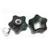 Fabricantes de Dongguan 38mm/m6m8m10 estrela de cinco pontas cabeça de plástico porca de mão porca de botão porca de alça