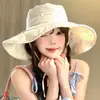 Sombrero de Pescador con Lazo de Lunares para Mujer, Nuevo Estilo Primavera/Verano 2026, Sombrero de Sol de Ala Ancha, Hace que el Rostro Parezca Más Pequeño, Sombrero de Sol para Exteriores