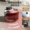 Dispensador de Agua para Gatos de Acero Inoxidable, Transparente, Inalámbrico, Enchufable, Circulación y Filtración Automática, Dispensador de Agua Inteligente para Mascotas de Gran Capacidad