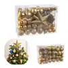 1 Caixa-Enfeites de Natal da Moda Bolas Douradas de Luxo Conjunto de Decoração para Pendurar Inquebrável