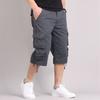 Pantalones de Verano para Hombre con Bolsillos Múltiples, Pantalones Casuales de Longitud Media, Pantalones Cortos, Shorts Cargo Juveniles de Algodón Puro, Pantalones Holgados, Pantalones Finos de Longitud Media
