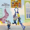 Venta Caliente Original Disney Zootopia Judy Nick Muñeco Llavero Colgante para Bolsa Llavero de Coche