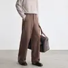 Calças Casuais Masculinas Estilo Old Money Outono/Inverno 2026, Caimento Solto, Versátil, Cor Sólida, Perna Reta, Calças Longas com Caimento para Atacado