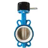 Válvula Borboleta PTFE com Braçadeira para Turbina, Politetrafluoretileno, Válvula Borboleta de Vedação Macia com Linha Central, Fabricante Hebei D371F-10Q