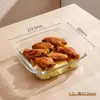 Forma Retangular de Vidro Borossilicato Resistente ao Calor Oval Quadrada Prato de Frutas para Assar em Casa Forno