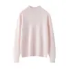 Suéter de cashmere ready-to-wear de primeira linha para mulheres, apresentando gola semi-alta, um design simples e confortável, e estilo versátil. Feito 100% de caxemira, é perfeito como camada base