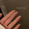 Pendientes de Letra de Circonita Estilo Coreano para Mujer, Diseño de Nicho, Lujo Ligero de Alta Gama, Pendientes de Moda, Accesorios Versátiles