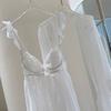 Lencería Sexy con un Estilo Puro y Atractivo, Fruncida y Transparente, Vestido Camisón Sexy de Malla con Volantes para Mujer, Camisón Atrevido para Bustos Pequeños