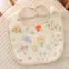 Babero de Gasa en Forma de U para Bebé Impermeable Toalla para Saliva Suministros para Bebé y Mamá para Niños Babero con Bolsillo para Arroz al por Mayor