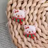 Serie Navideña Dibujos Animados Resina Accesorios Hechos a Mano DIY Tocado Pasador Funda para Teléfono Celular Parche Taza de Agua Accesorios para Casa de Muñecas