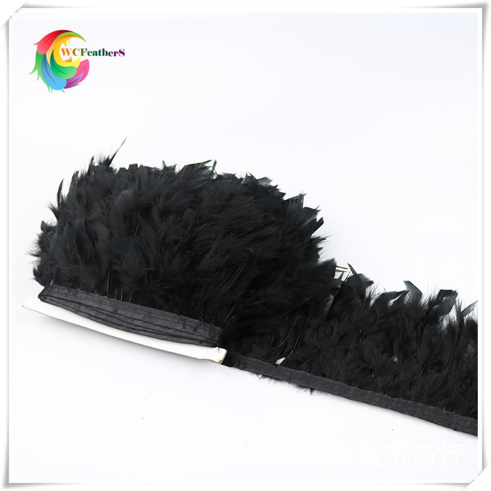 2 black chandelle turkey feath