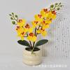 Flor Artificial Phalaenopsis de Dois Ramos Bonsai Flor Artificial Decoração de Interior Decoração Casa Sala de Estar Sala de Estudo Planta em Vaso de Simulação