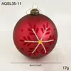 Bola Roja de 8 cm de Gama Alta Mate Polvo Pegajoso Polvo Dorado Bola Galvanizada Decoración para Árbol de Navidad Colgante Decoración Colgante Bola Colgante