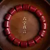 Pulsera Original de Cinabrio Puro Arena Púrpura Dorada Auténtica Arena Roja Imperial Anillo Sencillo Pulsera de Buena Suerte Pulsera para Mujer Lote Suelto Auténtico