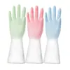 Luvas de Lavar Gradiente Domésticas de Borracha Impermeáveis Luvas Domésticas Limpeza de Cozinha Mãos Sujas Luvas Duráveis Antiderrapantes