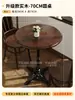 Combinación Retro de Mesa de Café y Silla, Silla para Tienda de Postres y Panadería, Silla para Tienda de Té con Leche, Mesa de Madera Maciza Comercial para Restaurante Americano Occidental