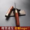 Aguja de té redonda, cuchillo pequeño para té, aguja de té pequeña de pera de ébano, té Pu'er, té negro, accesorios para té, cuchillo de té de cabeza redonda
