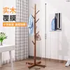Perchero de Madera Maciza en la Oficina para Otoño e Invierno, Perchero de Pie para Dormitorio, Barra Vertical para Colgar Ropa para el Hogar, Perchero para Bolsos