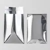 Bolsas Opacas Autoadhesivas Recubiertas de Aluminio por Ambos Lados, Bolsas de Empaque de Tarjeta Plateada, Bolsas Ciega Autocierre, Bolsas Autoadhesivas