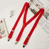 Suspensórios Clássicos Mais Vendidos de 2,5cm Suspensórios de Tecido Elástico com Três Clipes Acessórios de Festa Adulto Unissex Antiderrapantes