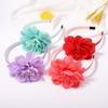 Diadema infantil de gasa con flores grandes, hecha a mano, color macarrón, ideal para fiestas de baile, 2549