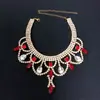 Collar de strass de lujo transfronterizo de AliExpress Moda europea y americana collar de cristal de color venta al por mayor de fábrica collar