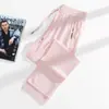 Pantalones de Hielo de Alta Elasticidad para Hombres y Mujeres, Pantalones Casuales Rectos Delgados para Deportes al Aire Libre, Transpirables de Verano, de Secado Rápido, Pantalones Acondicionados con Sensación Fresca