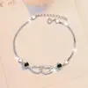 Pulsera Transfronteriza de Plata de Ley S925 Dulce Amor Corazón a Corazón Accesorios Joyería Joyería de Mano de Moissanita de Alta Gama Venta al por Mayor