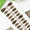 30 peças de armadura artesanal outono e inverno gato leopardo marrom olho de gato temperamento manicure armadura de fototerapia unhas postiças armadura pré-fabricada