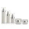 Tapa Transparente Redonda Recta Acrílico Botella de Loción Sub-Botella Emulsión de Agua Esencia Producto para el Cuidado de la Piel Set de Botellas Botella de Crema Facial