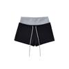 Shorts Deportivos Casuales Americanos para Mujer en Verano con Diseño de Empalme de Color Contrastante y Cintura Delgada para Chicas Atrevidas para Cubrir sus Glúteos