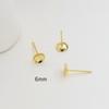 Pendientes de broche de tazón redondo chapados en oro de 14 quilates, plata S925, hechos a mano, con parche, accesorios para pendientes.