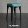 Bancos de Lujo Ligero para Uso en Casa, Sillas de Plástico Engrosadas Apilables, Taburetes Cuadrados con Cubierta Suave, Taburetes para Mesa de Comedor, Taburetes de Espera