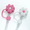 Chapéu de palha com flor colorida tampa de palha para poeira acessórios de decoração diy manga de palha plug de poeira PVC transfronteiriço