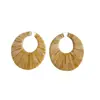 Atmósfera de Otoño e Invierno Pendientes Trenzados de Lana Coloridos Difuminados para Mujer Pendientes de Aro Coloridos Morandi Diseño de Nicho para Mujer