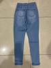 Jeans de Mezclilla Elásticos Lavados de Algodón al 40% para Mujer Pantalones de Cintura Elástica Alta para Mujer Jeans Versátiles para Mujer