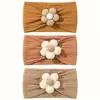 Venta Caliente de Exportación Europea y Americana Set de Diademas para Bebé Diadema de Nylon Suave con Flor para Bebé Niña Diadema Suave para Cabello de Bebé 4117