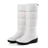 Fábrica Otoño/Invierno 2026 Comercio Exterior Cómodo Cuña Tacón Bajo 40-44 Talla Grande Caña Alta Botas de Nieve Pluma de Ganso