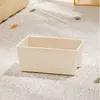Caja de almacenamiento de escritorio, contenedor de almacenamiento de ropa, organizador de bocadillos y artículos varios, rectangular, PP engrosado con tapa, apilable, multifuncional