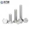 Tornillos de Acero Inoxidable 316L Guwanji A4-80 Completamente Roscados con Cabeza Hexagonal Exterior y Pernos Hexagonales Exteriores M6M8M10M12-M27