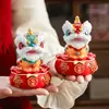 Figura de León de Resina Hecha en Fábrica para la Buena Fortuna, Mascota de Té, Decoración de Escritorio para el Hogar, Accesorio de Juego de Té de Gama Alta, Adorno Pequeño para Mesa de Té