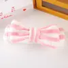 Diadema de forro polar transfronteriza europea y americana con lazo, diadema de felpa, diadema linda de color liso para lavarse la cara, accesorio para mujer
