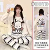 Pijama Grueso de Franela de Invierno para Mujer Cuello Redondo Cálido Lindo Dulce Ropa de Casa Conjunto Holgado Dropshipping